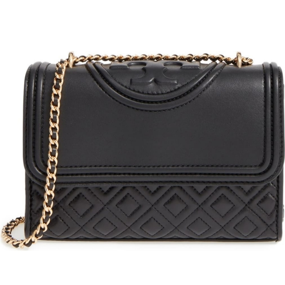 Tory Burch Lambskin Quilted Leather Shoulder Bag